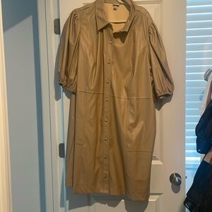 Faux leather dress